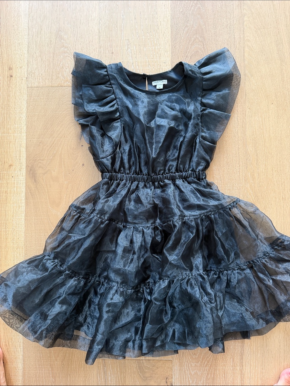 Habitual Black Ruffle Tiered Dress for Girls